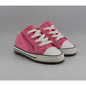 Converse All Star Chuck Taylor Crib Easy On Baby Pink Shoes Size 4 Infant Girl